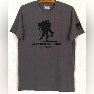 Under Armour Wounded Warrior Project Mens WWP Gray Graphic T-Shirt Tee
